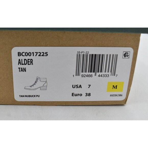 B.O.C By Born Womens Size 7 Alder Tan Nubuck PU Lace Up Heeled Booties Boots - Picture 12 of 12